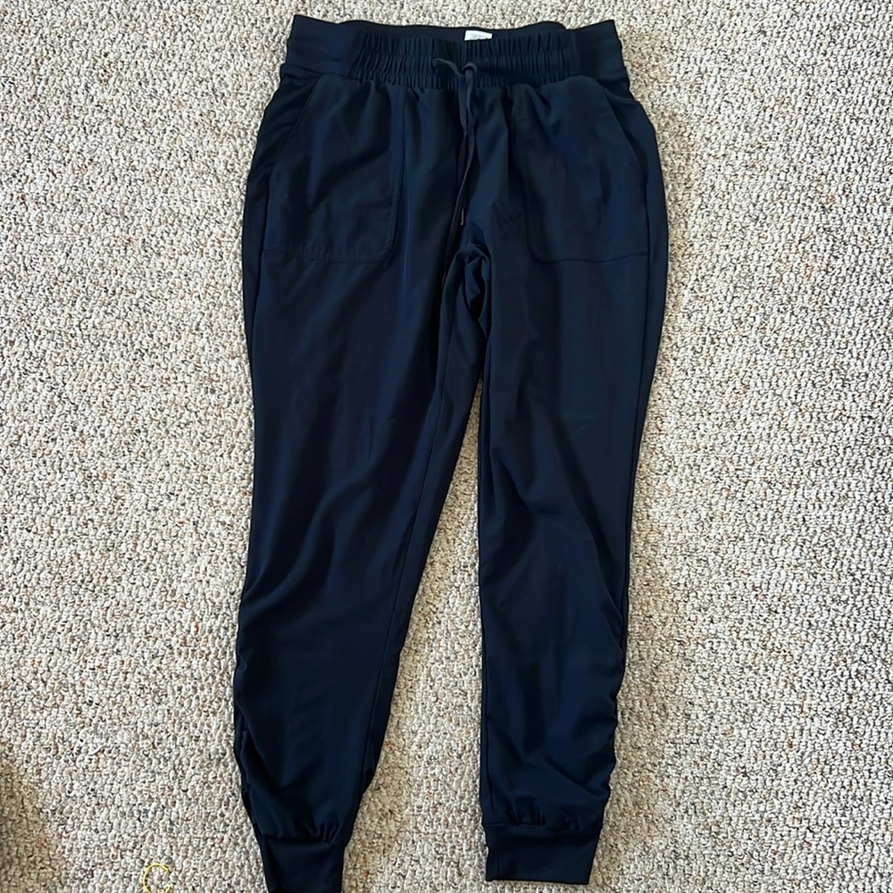 MONDETTA Performance black Woven Jogger Wicking Pockets WOMENS SIZE LARGE